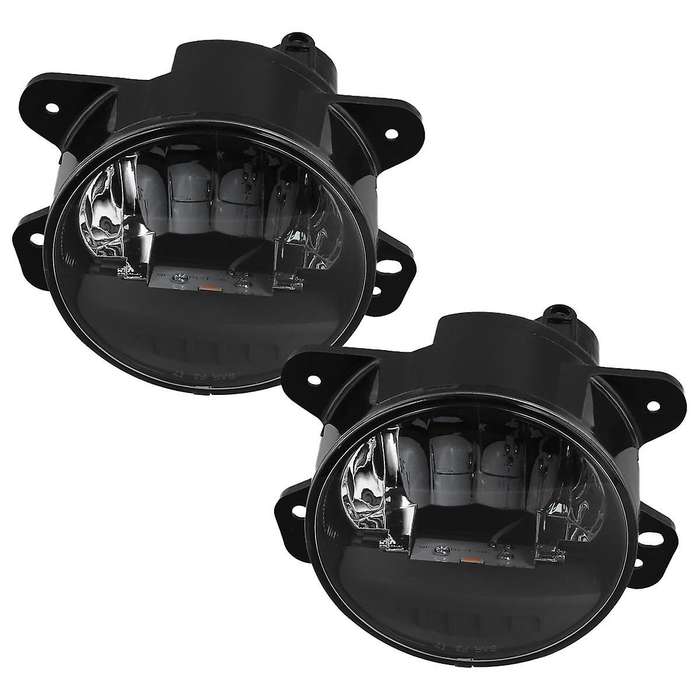 Car Front Bumper Fog Light Assembly for Wrangler JL 2018-2024 Yellow LED Daytime Running Light DRL H