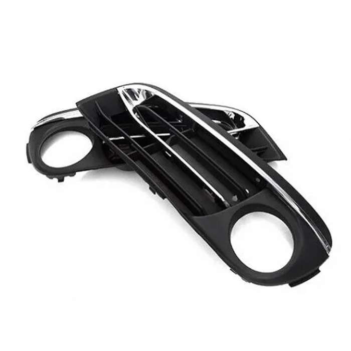 Car Front Bumper Fog Light Grille Cover with Bright Strip 51117342391 51117342392 for 5 Series F10 F