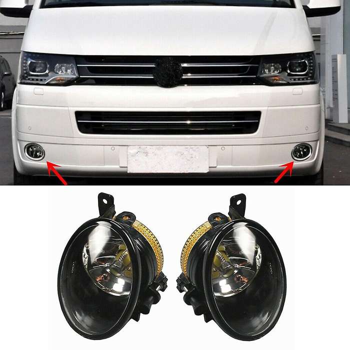 Car Front Bumper Fog Light Lamp with Bulb Driving Light for Transporter T5 T6 2010 -2015 7E0941699A