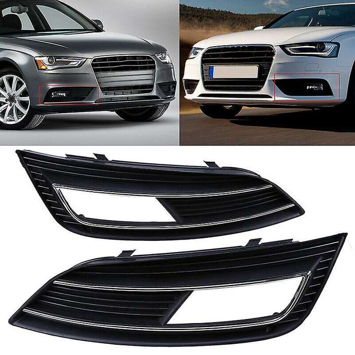 Car Front Bumper Fog Light Lamp Grill Grilles Cover for A4 B8 Facelift 2012-2015 8K0807681K 8K080768