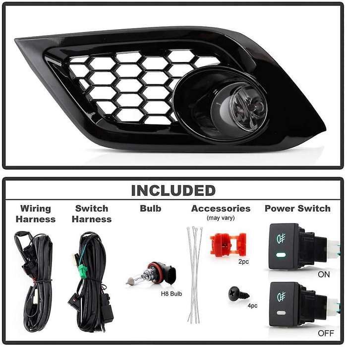 Car Front Bumper Fog Lights Driving Lamps with Switch Assembly Left+Right for IM IM 2016-2018