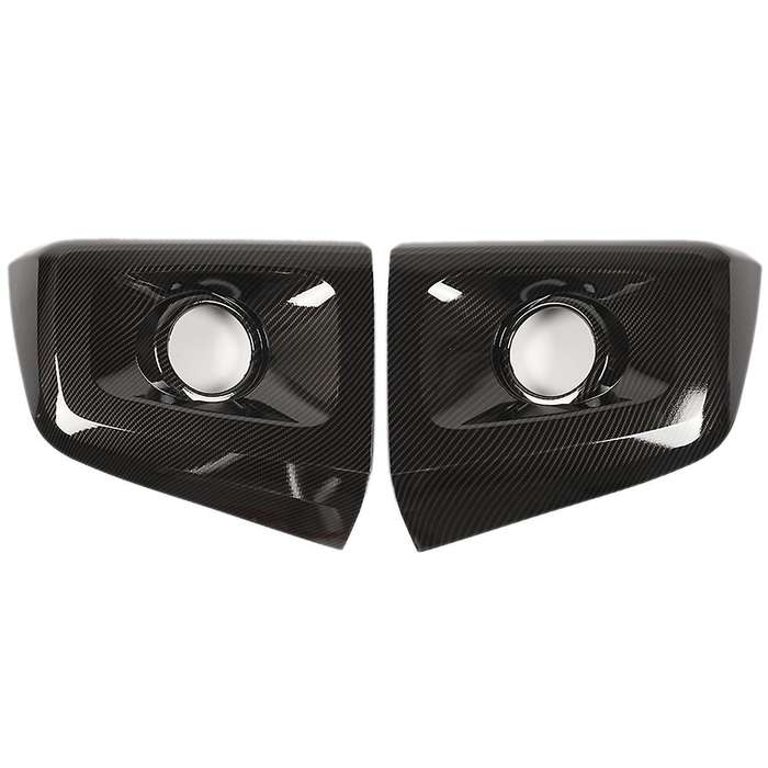 Car Front Bumper Fog Lights Lamp Cover ABS Decoration Accessories for Jimny 2019 2020 2021 ,Carbon F