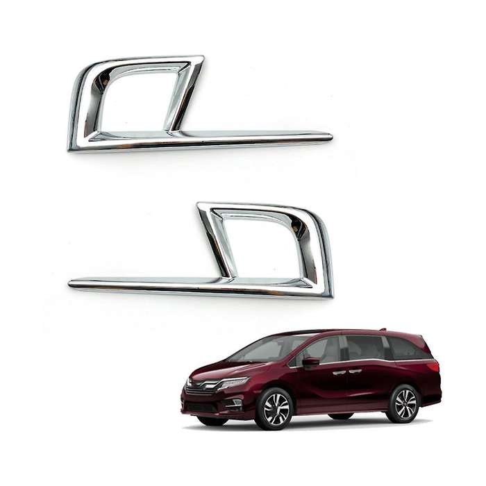 Car Front Bumper Front Fog Lamp Cover Fog Lamp Decorative Trim for Odyssey 2018 2019 2020 Us Versio