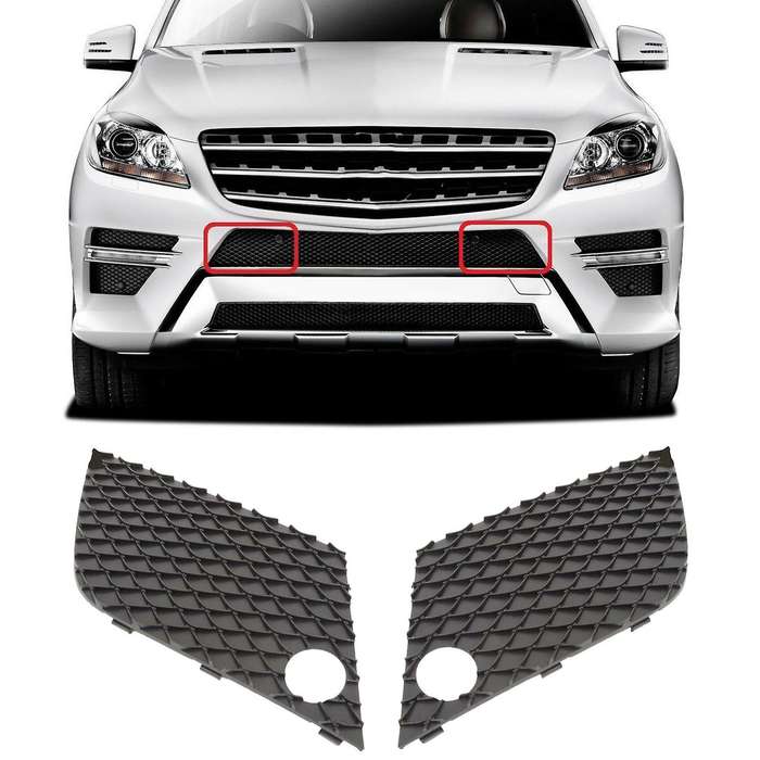 Car Front Bumper Grill Trim Set Left Right for Mb Ml Class W166 1668851822 1668851722