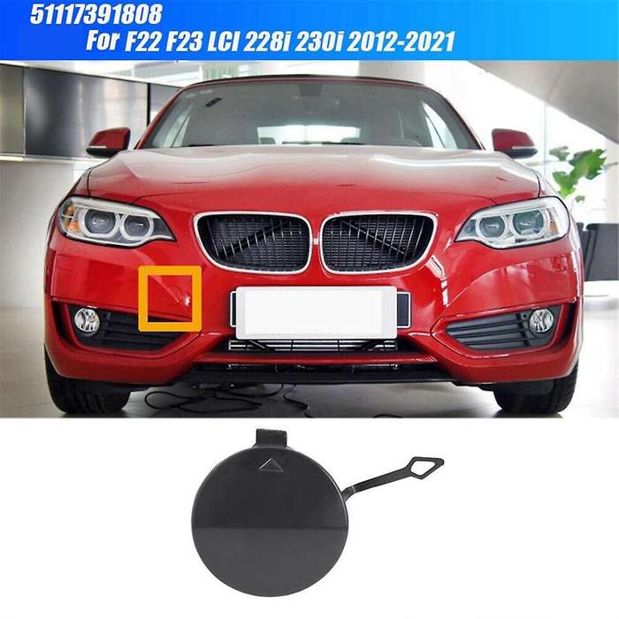 Car Front Bumper Hook Tow Eye Cover 51117391808 for F22 F23 228i 230i 2012-2021 Towing Hook Caps