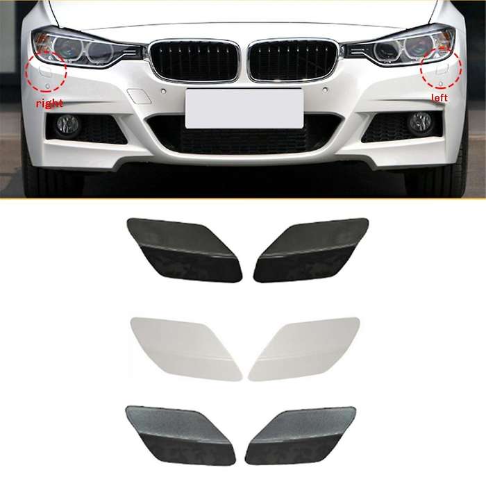 Car Front Bumper Headlight Washer Nozzle Cover 51118067969 for 3 Series F30 F31 2012-2019 White