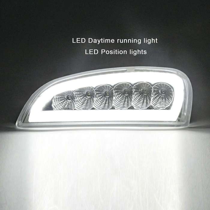 Car Front Bumper LED DRL Daytime Running Light Fog Light with Turn Signal Lamp for  957 2007-2010
