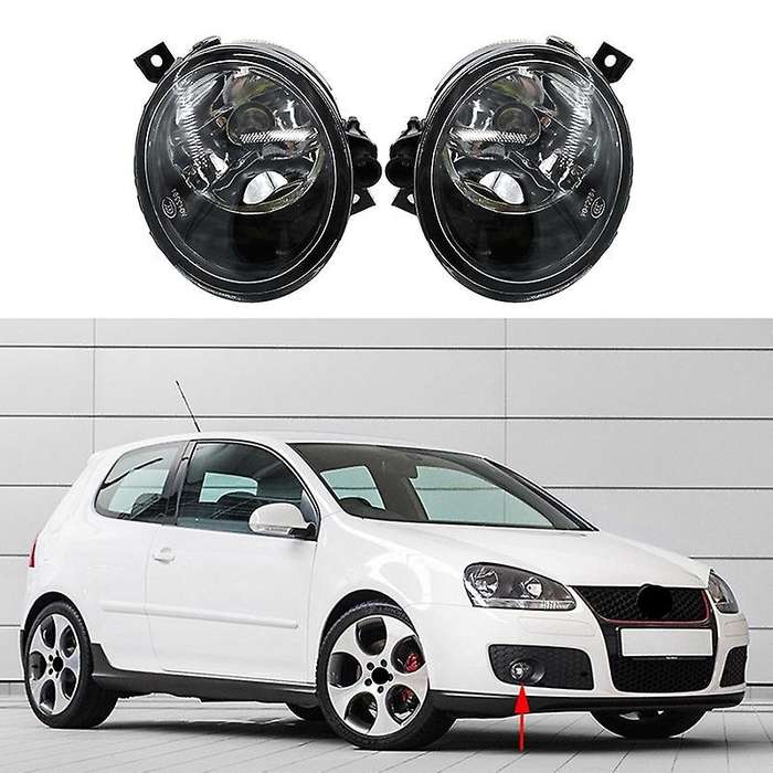 Car Front Bumper Left Right Fog Lights Lamp Foglight with Bulb for Golf 5 MK5 2003-2008