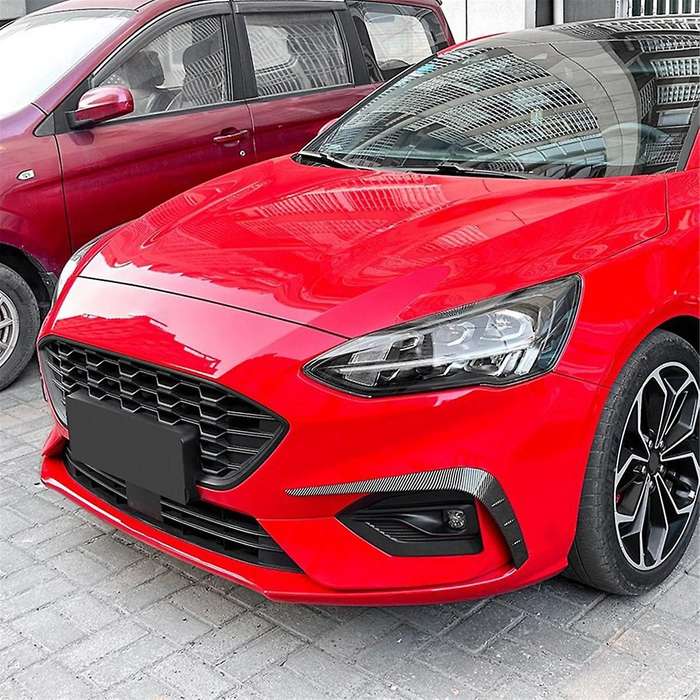 Car Front Bumper Lip Splitter Spoiler Strips for Focus St Line 2019-2022 Front Air Knife Trims Carb