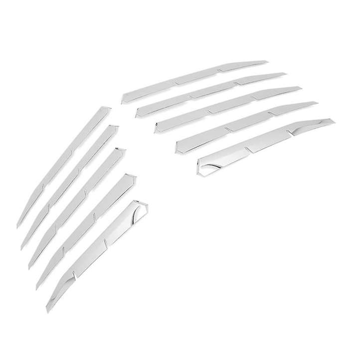 Car Front Bumper Lower Grille Grill Strips Trim for 3008 GT 2016-2020 5008 GT 2017-2020 Stainless St
