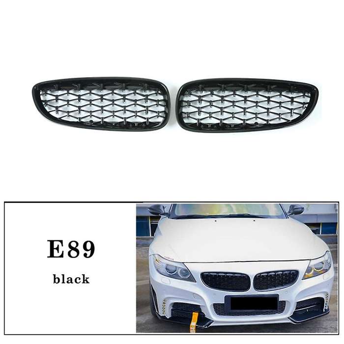 Car Front Bumper Racing Grills Kidney Grille Diamond Grille for  Z4 E89 2009-2016 Black