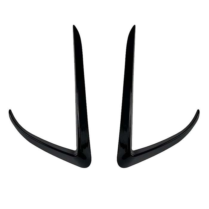 Car Front Bumper Splitter Spoiler Covers Trim Fog Lights Eyebrow Wind Knife for 2017-2023 Gloss Bla