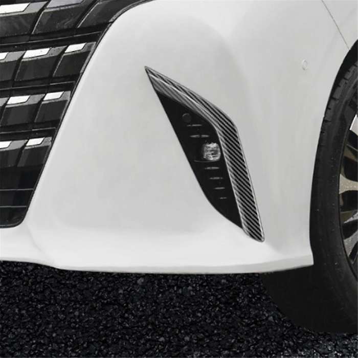 Car Front Bumper Splitter Spoiler Decorative Trims Fog Light Canard for Alphard 40 Series 2023+ Abs