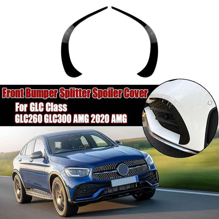 Car Front Bumper Splitter Spoiler Side Decorative Covers Trim for GLC Class GLC260 GLC300 2020 2021