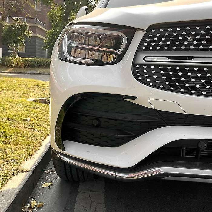 Car Front Bumper Splitter Spoiler Side Decorative Covers Trim for GLC Class GLC260 GLC300 2020 2021
