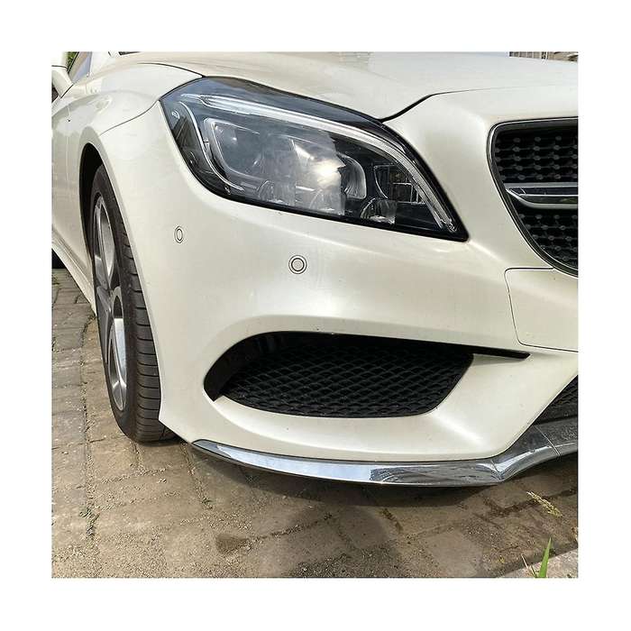 Car Front Bumper Spoiler Fog Light Grille Trim for Class C218 X218 2014-2017 Line(carbon)