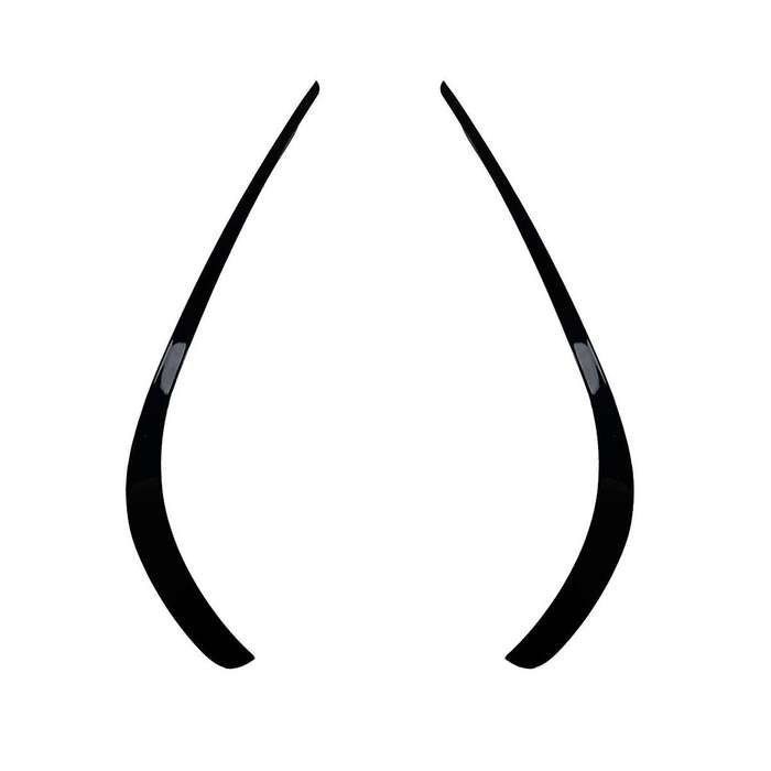 Car Front Bumper Spoiler Fog Light Grille Trim for Class C218 X218 2014-2017 Line(black)