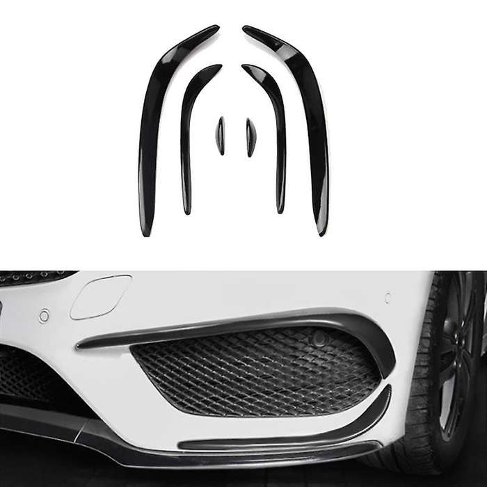 Car Front Bumper Spoiler Splitter Cover Fog Light Splitter Trim for C Class W205 2015-2019
