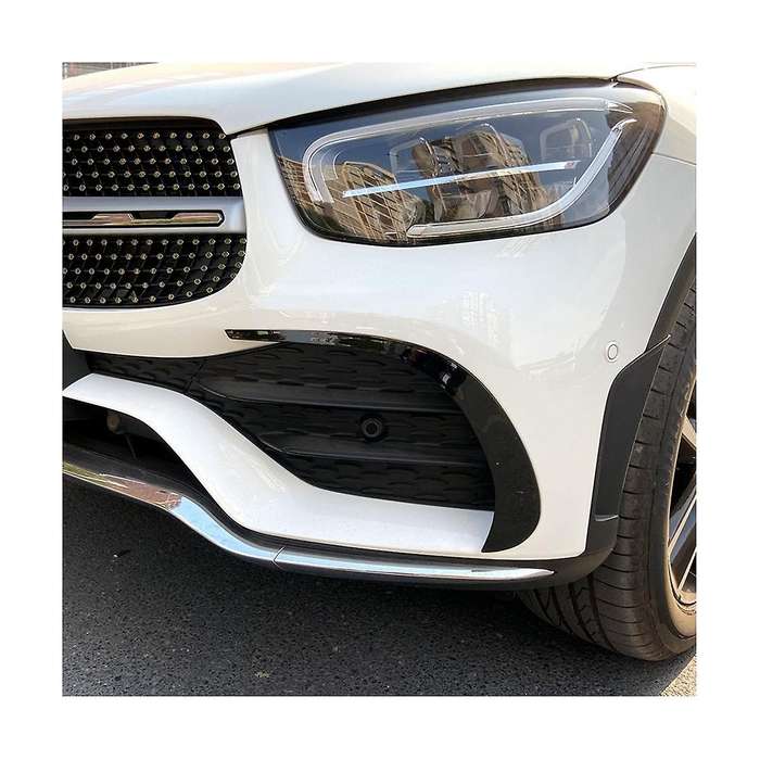 Car Front Bumper Spoiler Outlet Abs Trim Cover for Glc X253 Glc260 Glc300 2020 2021(black)