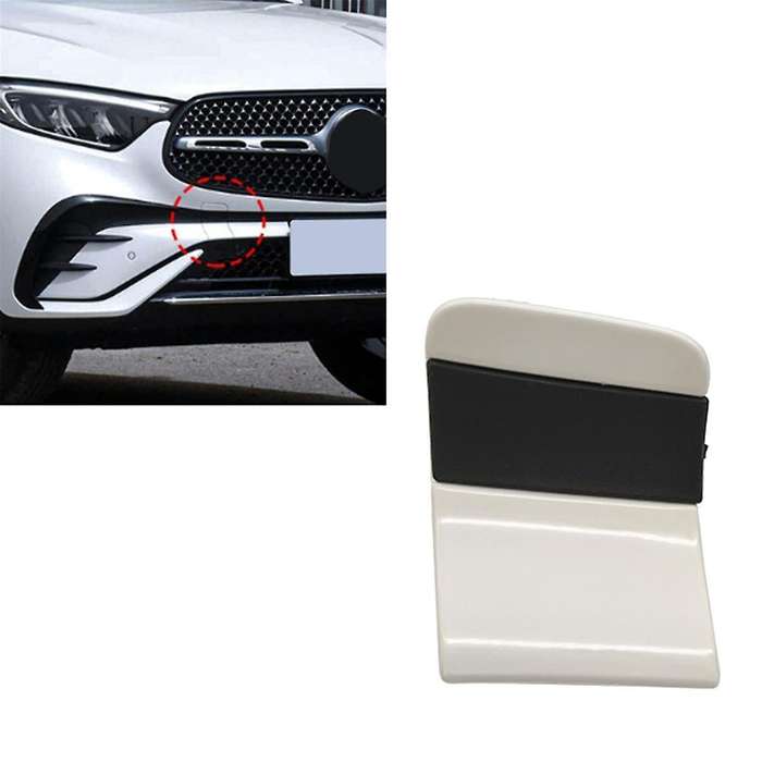 Car Front Bumper Tow Eye Hook Eye Cover Cap 2548851801 for GLC W254 2023+ Front Trailer Cover White&