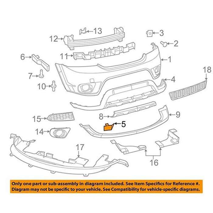 Car Front Bumper Tow Hook Cover Retractor Cover Tow Hook Cover for Journey Crossroad 2011-2019 1TX87