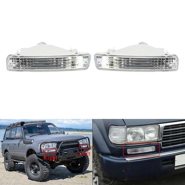 Car Front Bumper Turn Signal Lamp for Land Cruiser 80 Series 1991-1998 LC80 FJ80 FZJ80 HDJ80 HZJ80 4
