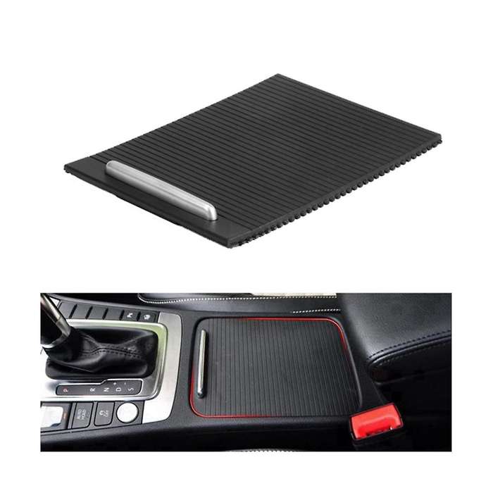 Car Front Center Sliding Shutters Cup Holder Roller Blind Cover for Cc B6 B7 3cd857503(gray)