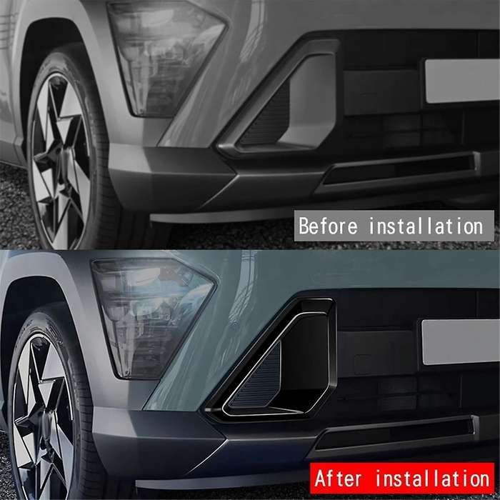 Car Front Fog Lamp Light Cover Trim for 2024+ Car Trim Accessories Bright Black