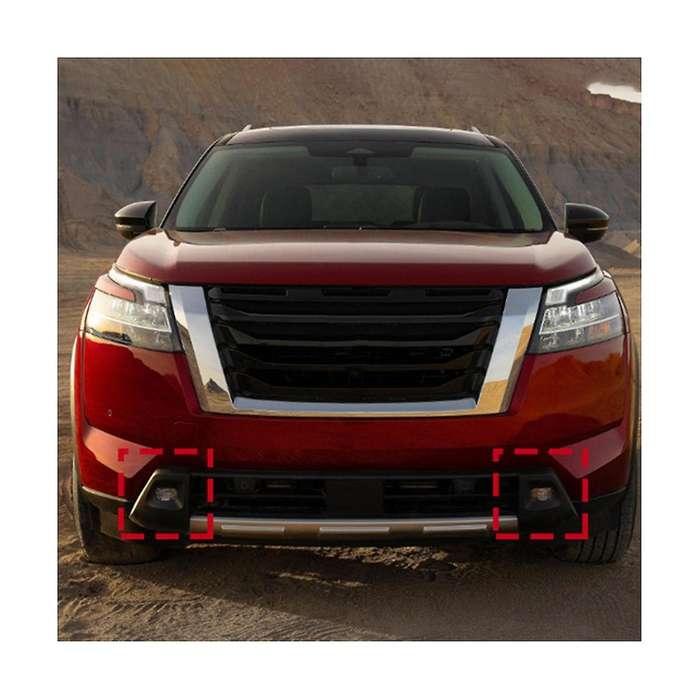 Car Front Fog Light Cover Trim Decoration Accessories for R53 2022 2023 - Silver
