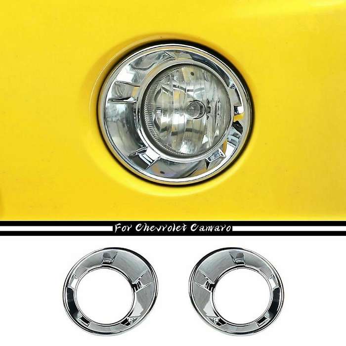 Car Front Fog Light Cover Fog Lamp Frame Trim TABS for 2010-2015 (Silver)