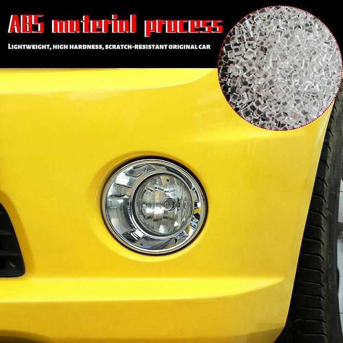 Car Front Fog Light Cover Fog Lamp Frame Trim TABS for 2010-2015 (Silver)