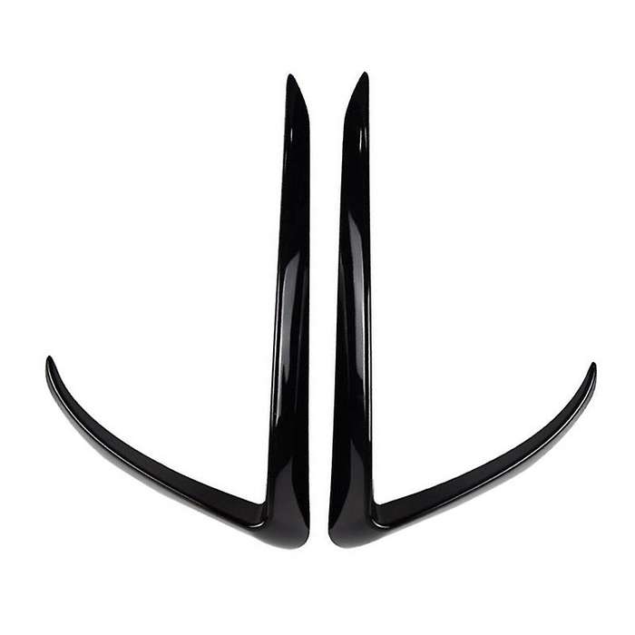 Car Front Fog Light Eyebrow Cover Trim 2Pcs for Model 3 2017-2019 Bright Black