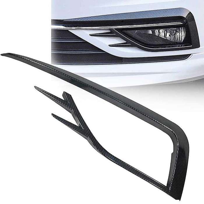 Car Front Fog Light Grilles Fog Lamp Eyebrow Cover Trim for Golf 7.5 7.5 2018 2019 2020 Carbon Fiber