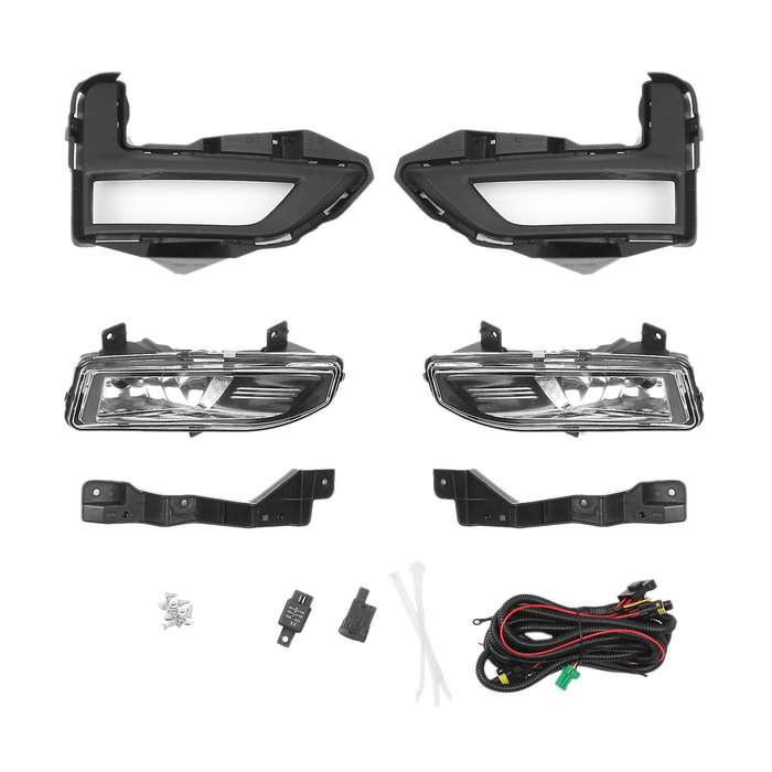 Car Front Fog Lights Bumper Daytime Running Turn Signal Lamps Harness Switch Kits for Rogue 2017 201