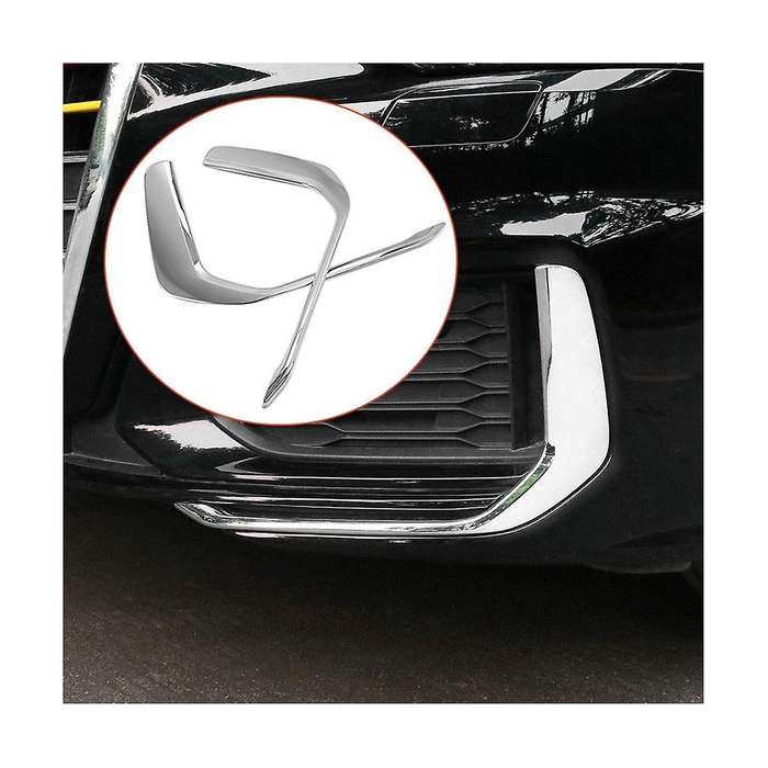 Car Front Fog Lights Frame Cover Trim Decoration Stickers Exterior for A6 C8 19-21(carbon )