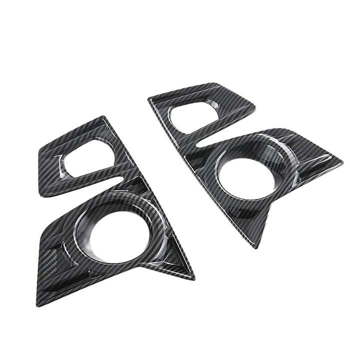 Car Front Foglight Cover Frame Trim Sticker for D-MAX 2021 2022 Fog Lamp Frame ABS Carbon Fiber