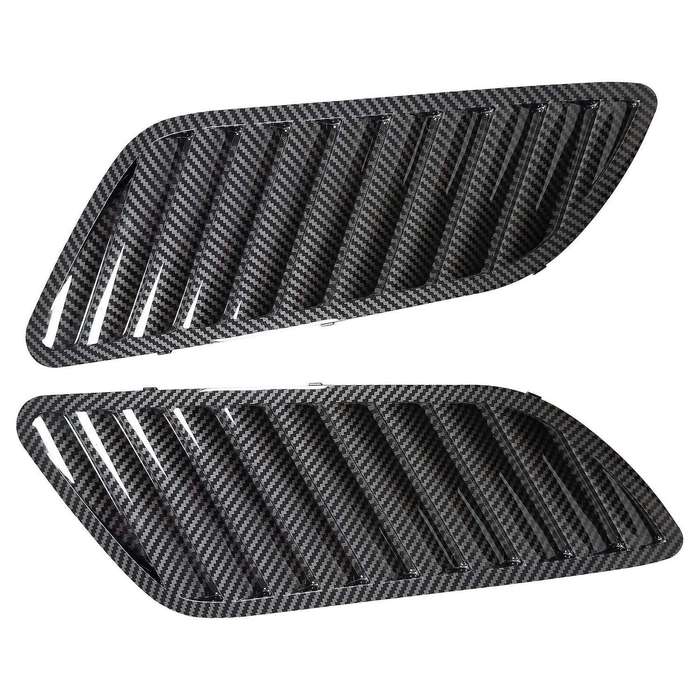 Car Front Grill Hood Cover, Carbon Fiber Grill Air Outlet Vent Cover for E90 E91 E92 F30 E46 Dtm St