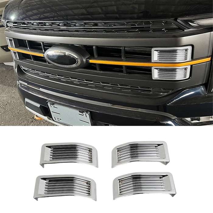 Car Front Grill Insert Decoration Cover for 2021-2024 Grilles Decoration Trim Exterior Accessories