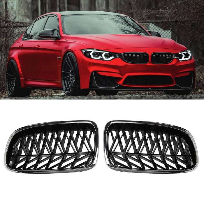 Car Front Grille Kidney Grill Slat for 3 Series F30 328I 335I 2012-2018