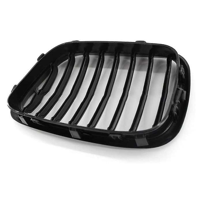 Car Front Grille Grill L&R Hood Bumper Kidney Grilles Gloss Black for - E53 X5 1999 2000 2001 2002 2