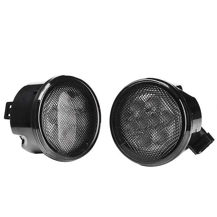 Car Front Grille LED Turn Signal Lights Smoke for JK 2007-2018