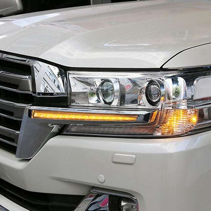 Car Front Grille LED Dynamic Turn Signal Light Daytime Running Lights for Land Cruiser 200 FJ200 LC2