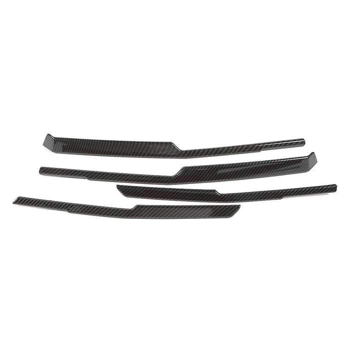 Car Front Grilles Trim Decoration Cover Frame Stickers for 2017-2022 Accessories ,ABS Carbon Fiber