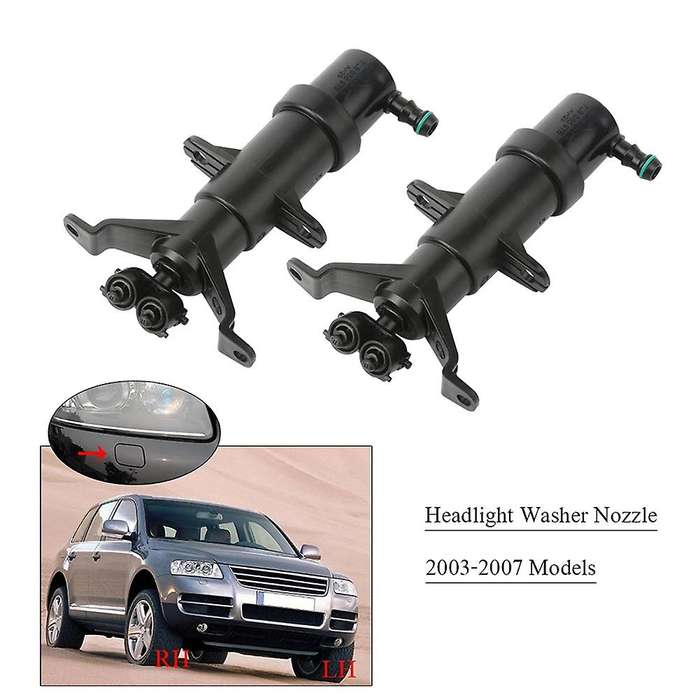 Car Front Headlight Washer Nozzle for 2002 2003 2004 2005 2006 7L6955978 7L6807751A 7L6807752A