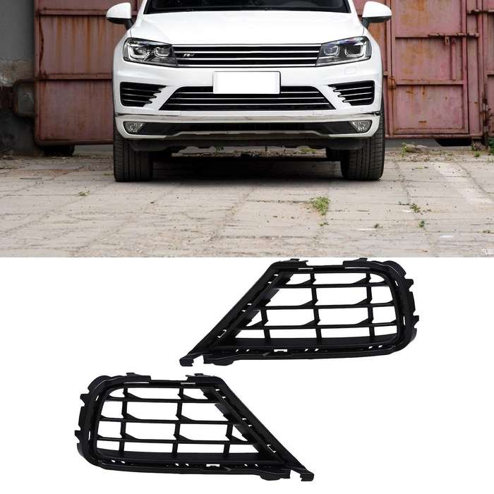 Car Front Hood Mesh Radiator Grille Grill Stripe for 7P 2015-2017 7P6853665B 7P6853666B