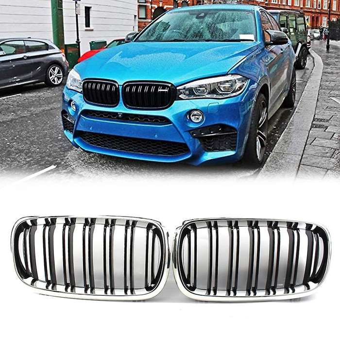 Car Front Kidney Grille Grill for  F15 X5 2015-2018 Double Line