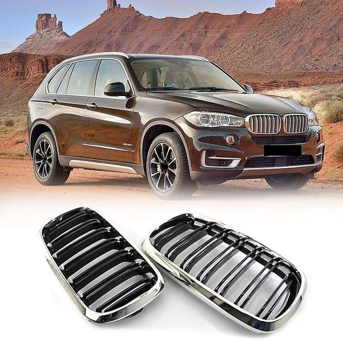 Car Front Kidney Grille Grill for  F15 X5 2015-2018 Double Line