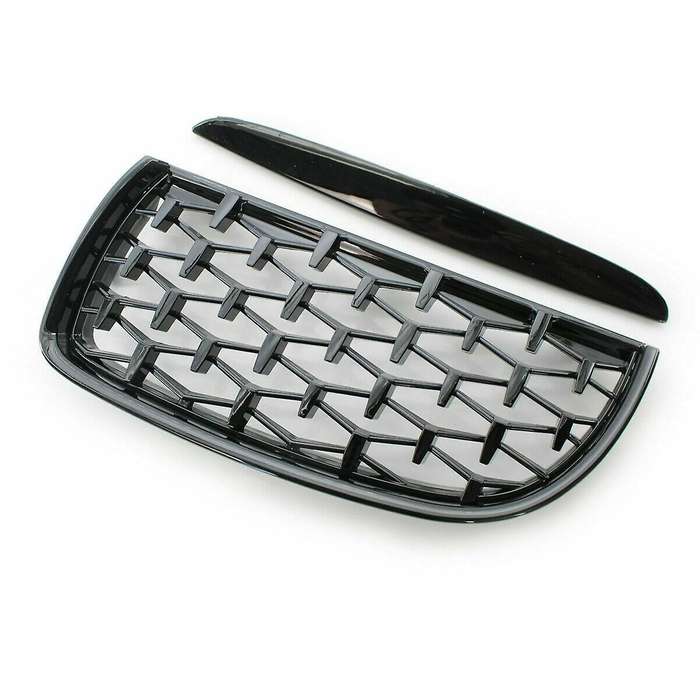 Car Front Kidney Grill, Front Hood Diamond Grille Meteor Grill for - 3 Series Sedan E90 E91 2005 200