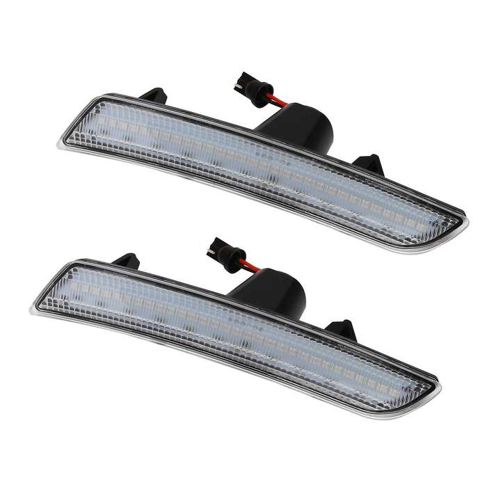Car Front LED Side Markers, for -V 2015-2019 Turn Signal Lamp Light Side Indicator Amber, Clear