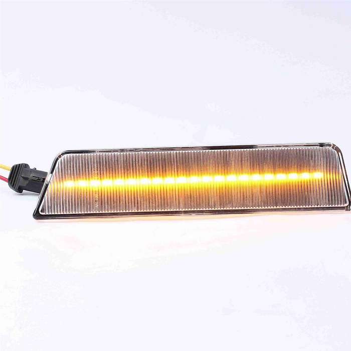 Car Front LED Side Reflector Marker Lamp Parking Warning Light for 2007-2014 Transparent